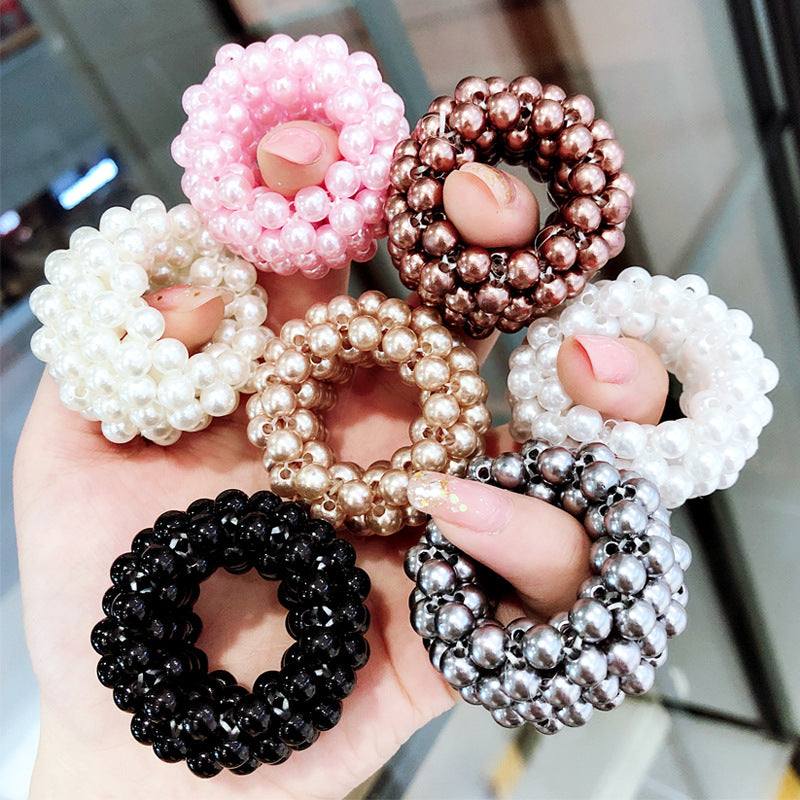 Pearl Hair Band Wide Rubber Bands