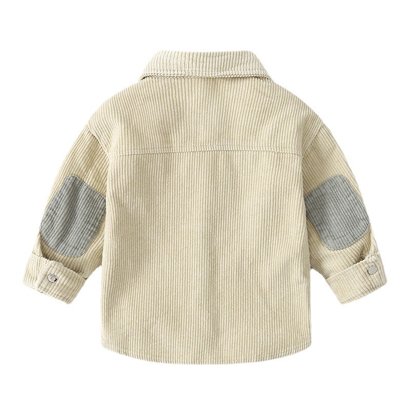 Boys Collar Cotton Long Sleeved Shirt