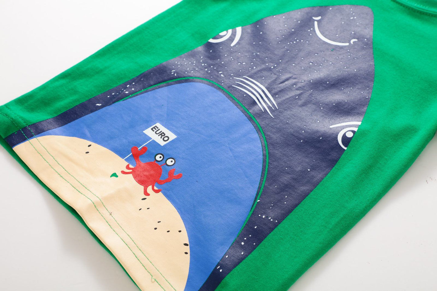 Kids Loose crab Printed Cotton Short-sleeved T-shirt