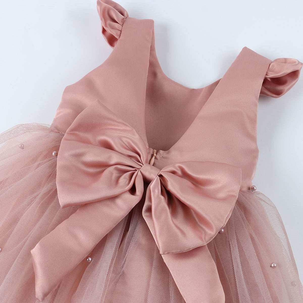 Princess Girls Pearl Bow Dress