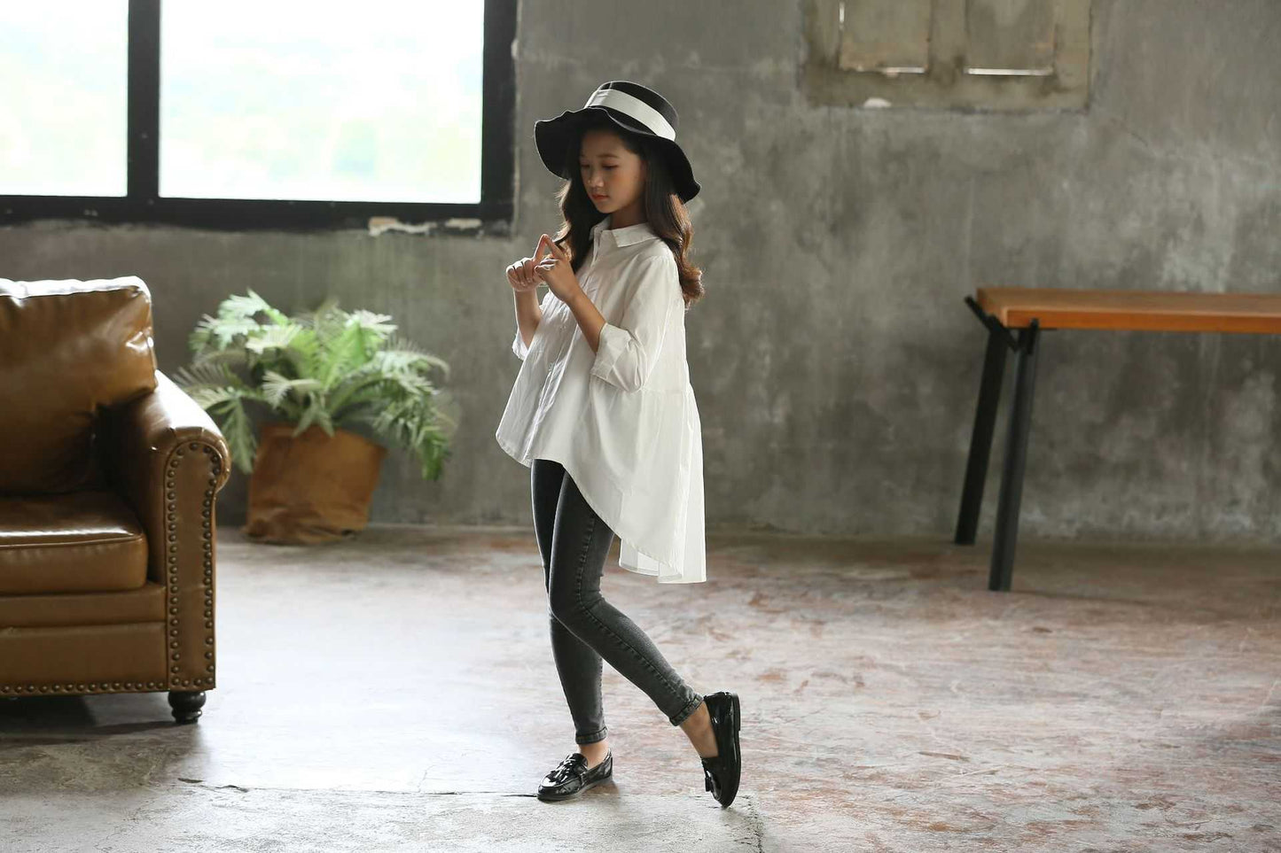 Big Kids Loose Fashionable Tops Swallowtails