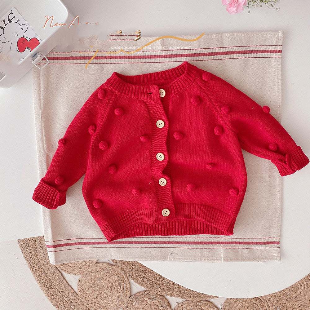 Solid Color Sweet Net Mesh Knitted Cardigan