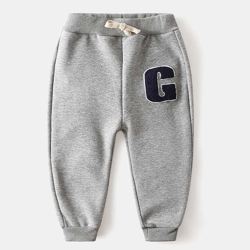 Boys' Letter Warm Pants
