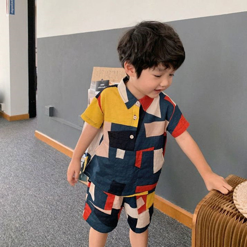 Boys Fashion pattern 2pc Set