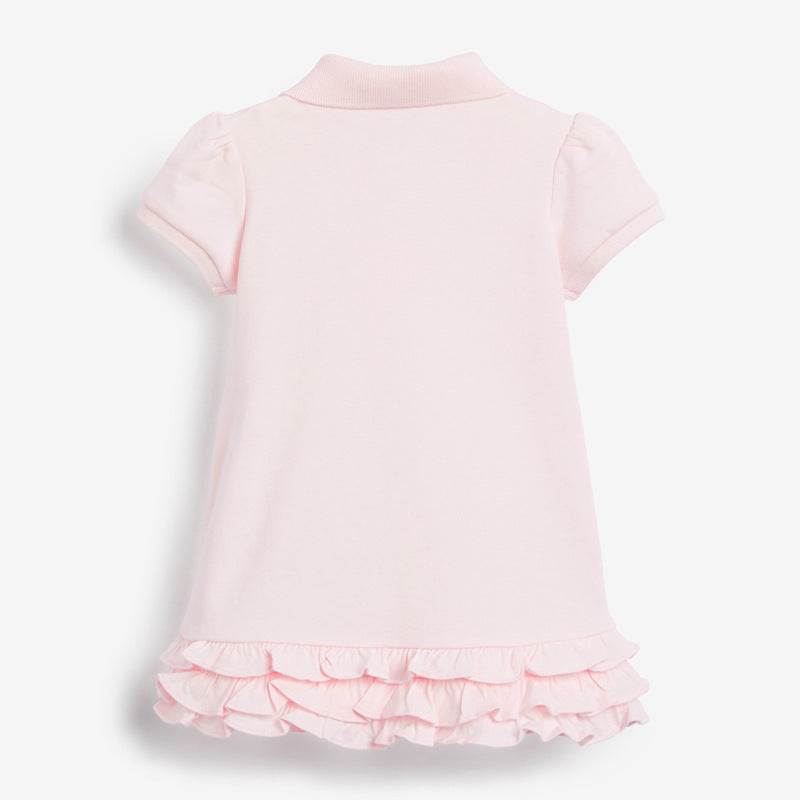Summer Rainbow Solid Color Ruffle Bottom Girls Dress