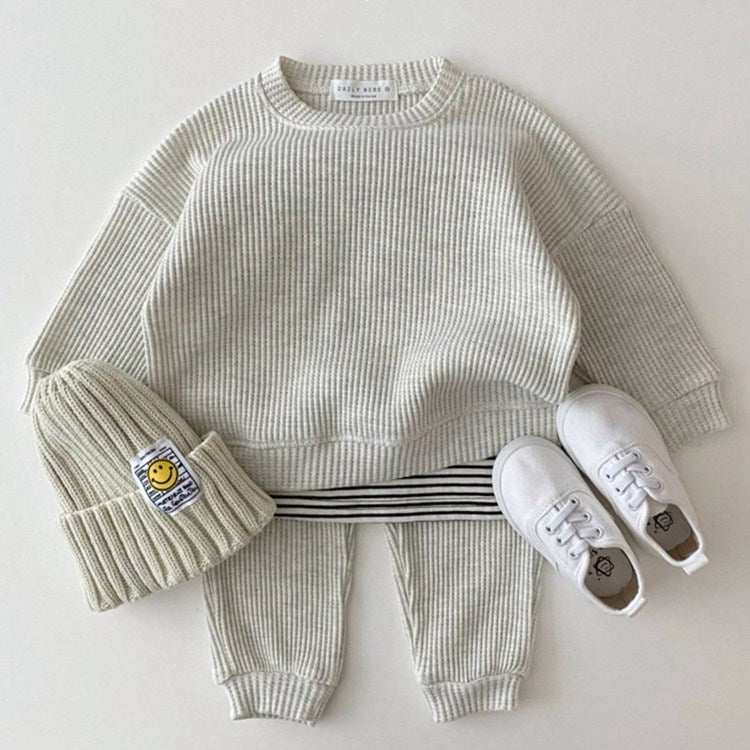 Infant Children's Thermal solid colored 2pc Set
