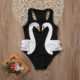 Sling Wave Swan One Piece Swimsuit