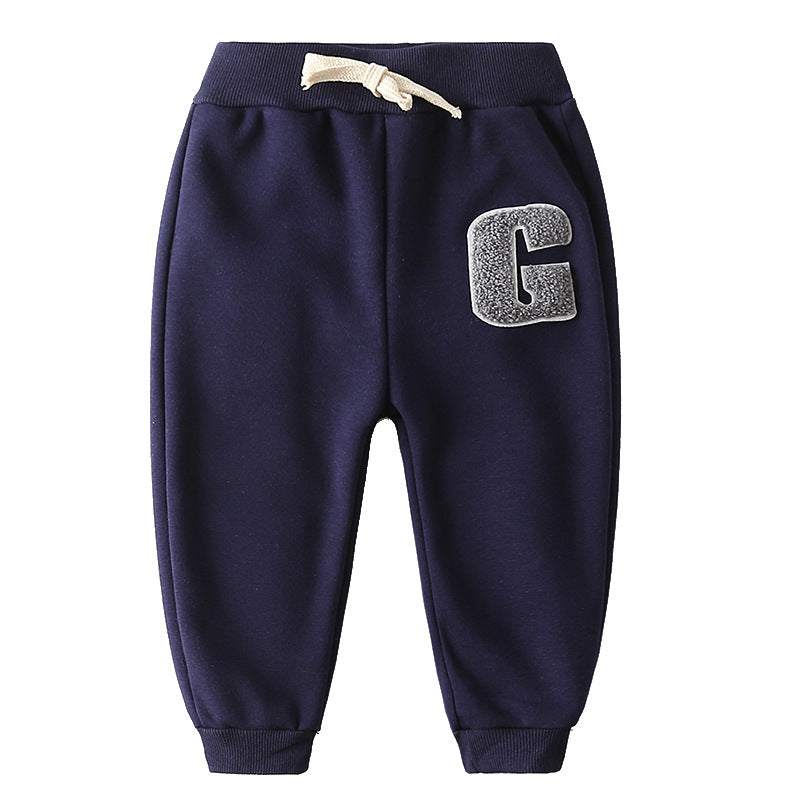 Boys' Letter Warm Pants