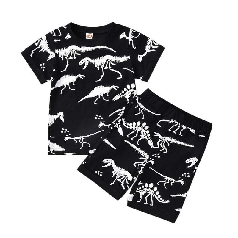 Summer Short-sleeved Dinosaur 2pc Set