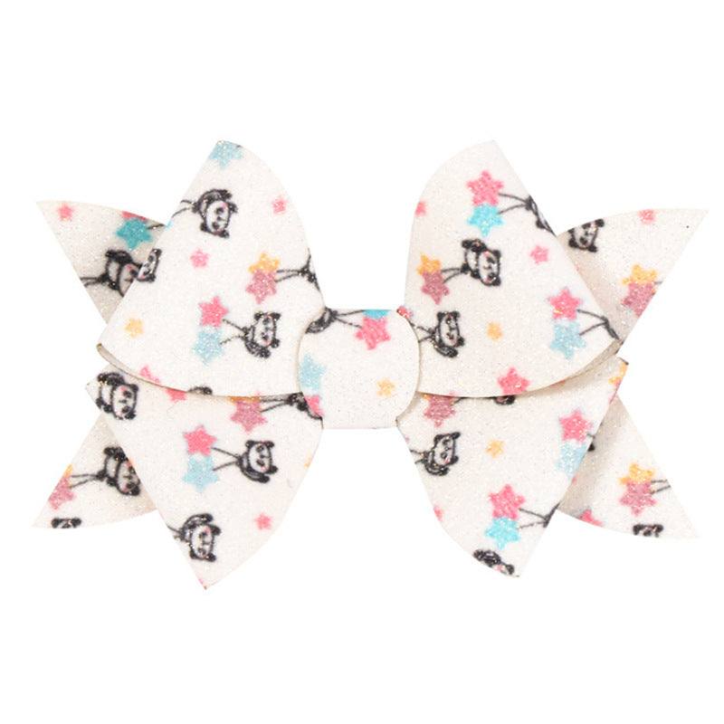 Children's Windmill Bow Glitter Hairpin