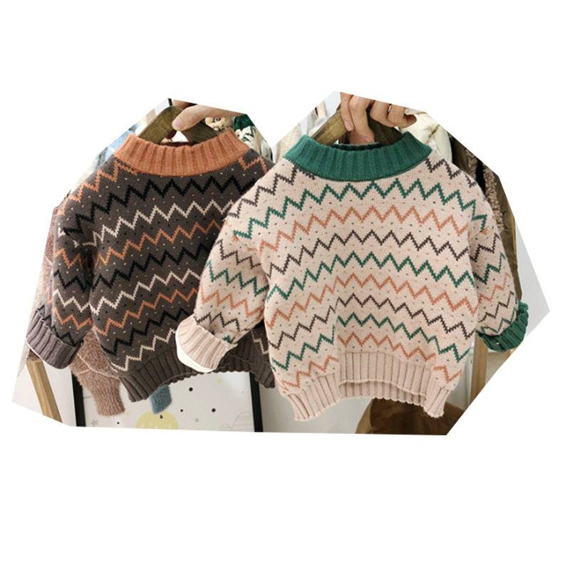 Childrens Wool Zig Zag Sweater