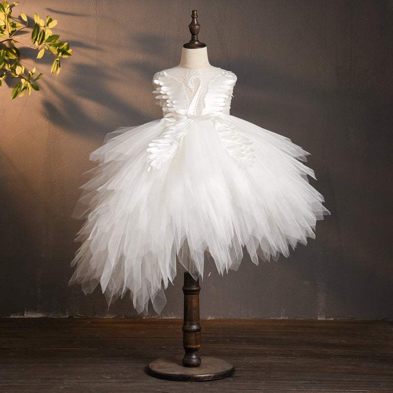 Flower Girls Prom Performance Peacock Dress