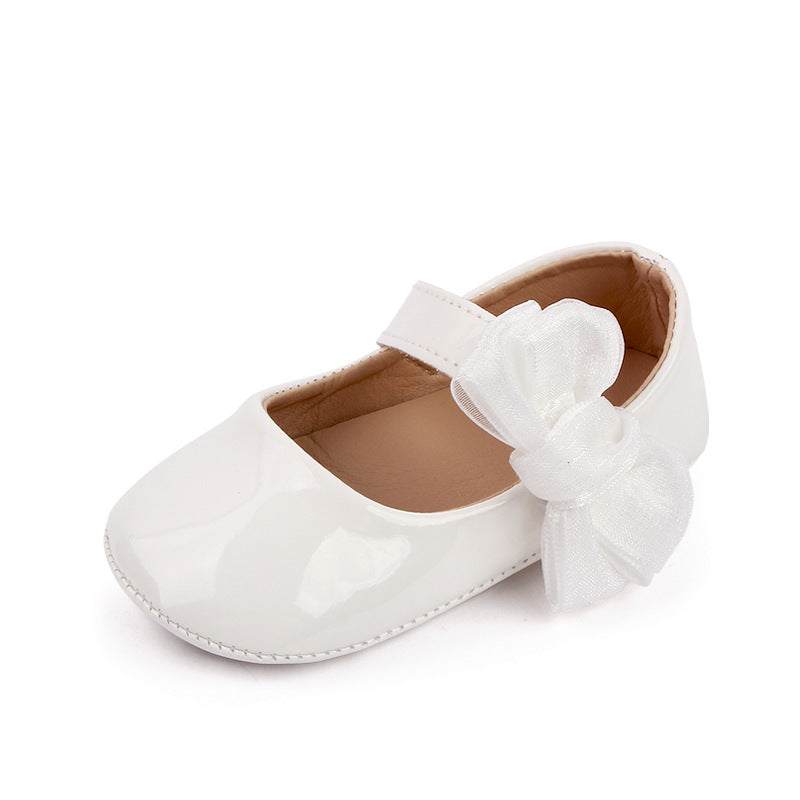 Cute Baby Girl Leather Bowknot Casual Shoes
