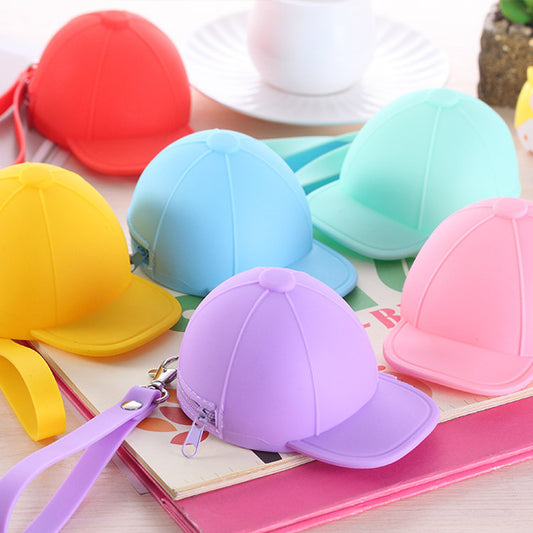 Cute Small Candy Color Hat Silicone Coin bag