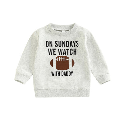 Kids Long Sleeve Football Sweater