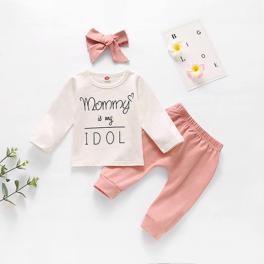 Baby Girl Mommy Idol Three-piece Set