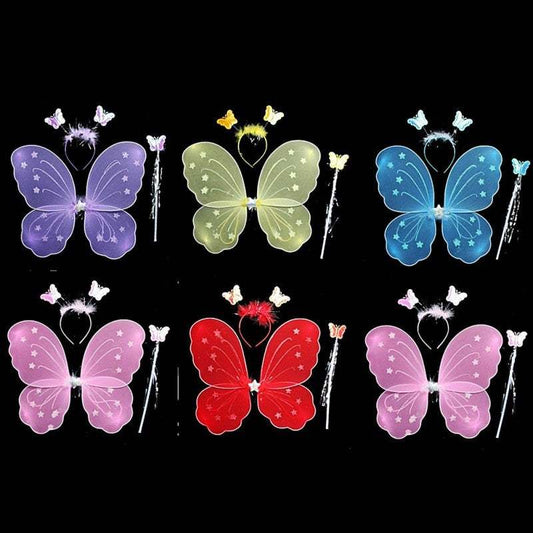 -piece Dress with Butterfly Wings | Elegant Three-piece Outfit