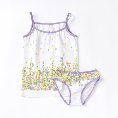 Loungewear Kids Sling Pajamas Two-piece Set