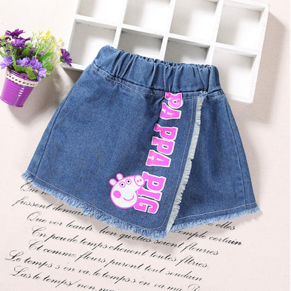 Denim Girls Printed Shorts and Skirts