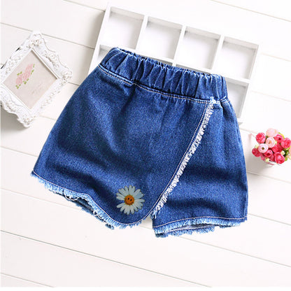 Denim Girls Printed Shorts and Skirts