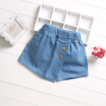 Denim Girls Printed Shorts and Skirts