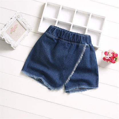 Denim Girls Printed Shorts and Skirts