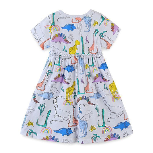 Summer Girls Dinosaurs Wind Dress
