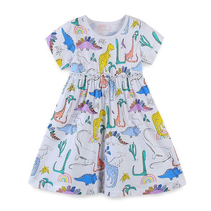 Summer Girls Dinosaurs Wind Dress