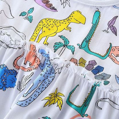 Summer Girls Dinosaurs Wind Dress