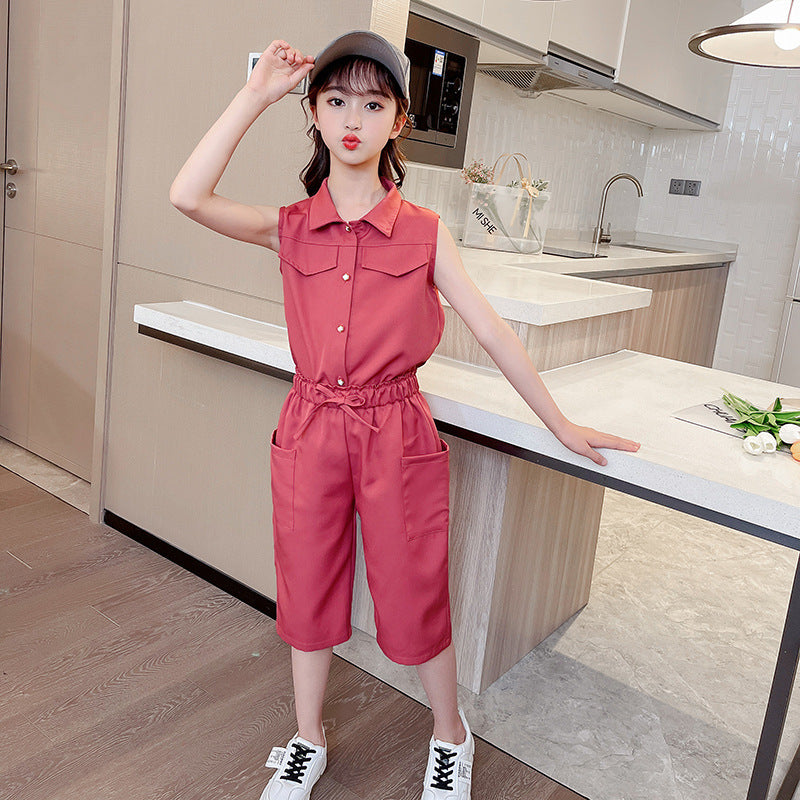 Girls Summer Casual Loose Two Piece Set
