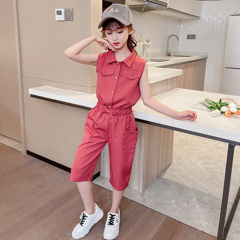 Girls Summer Casual Loose Two Piece Set