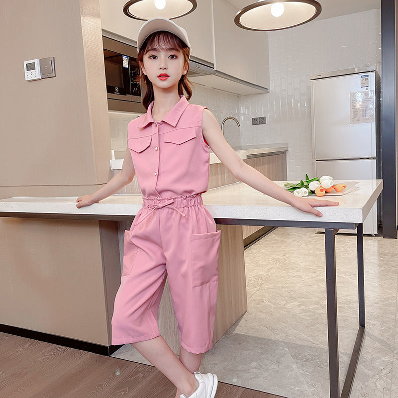 Girls Summer Casual Loose Two Piece Set