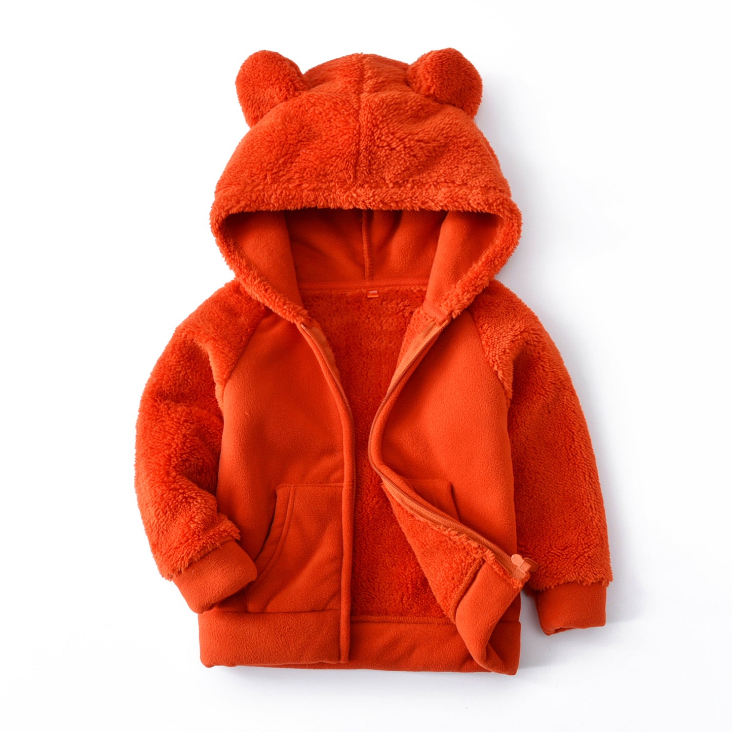 Kids Hooded Bear Fleece Jacket