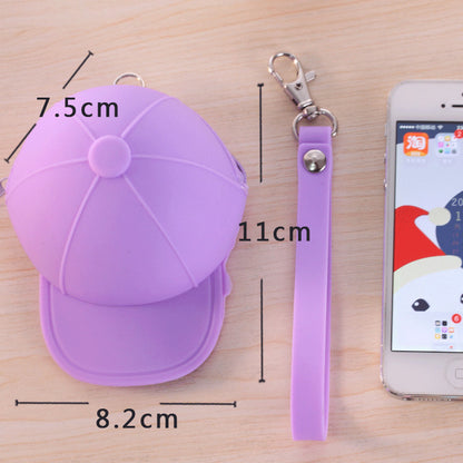 Cute Small Candy Color Hat Silicone Coin bag