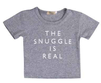 Baby The Snuggle is Real Short-sleeved Cotton Shirt