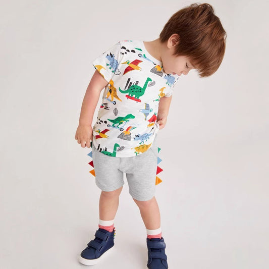 Children's Cartoon Printed Short Sleeve Set