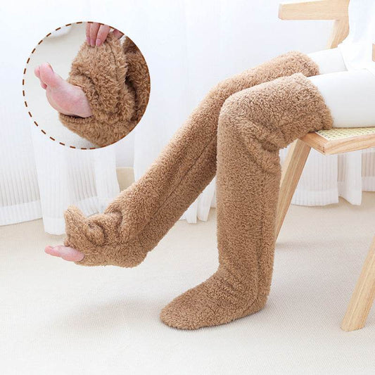 Knee High Fuzzy Long Warm Home Sleeping Socks | Cozy Comfort