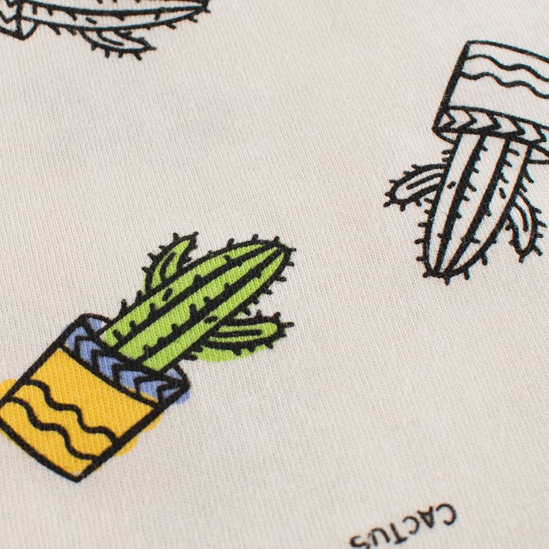 Kids Summer Cactus Short Sleeve Comfortable Cotton T-Shirt