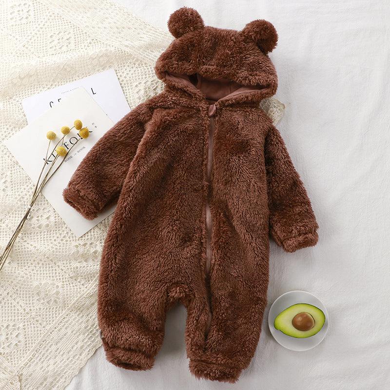 Baby Winter Newborn Warm Plush Romper One-Piece