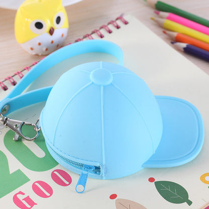 Cute Small Candy Color Hat Silicone Coin bag