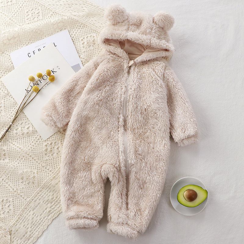 Baby Winter Newborn Warm Plush Romper One-Piece