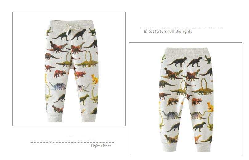 Boys Comfortable Fall Spring Animal Crawlers Sweatpants