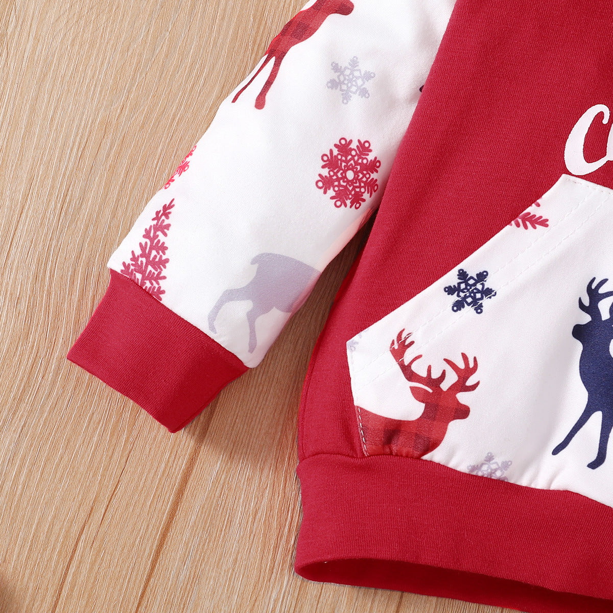 Baby Clothes Christmas Printed Pullover Hoodie Two-piece Set