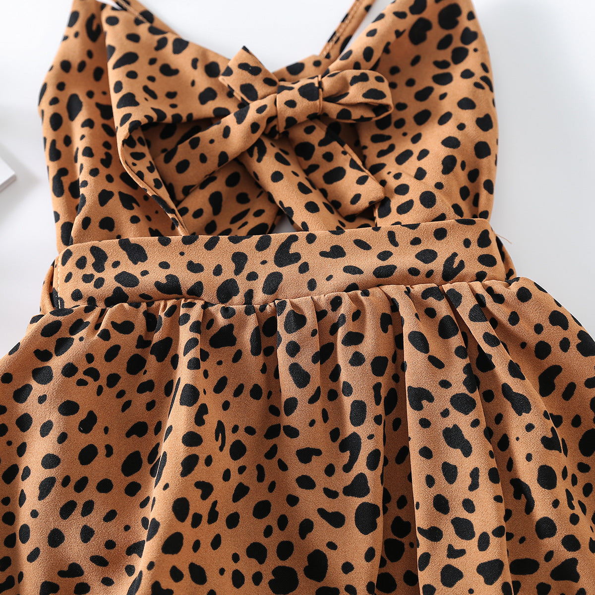 Baby Girls Cheetah Brown Triangle Jumpsuit