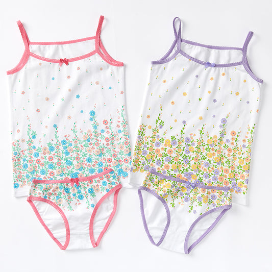Loungewear Kids Sling Pajamas Two-piece Set