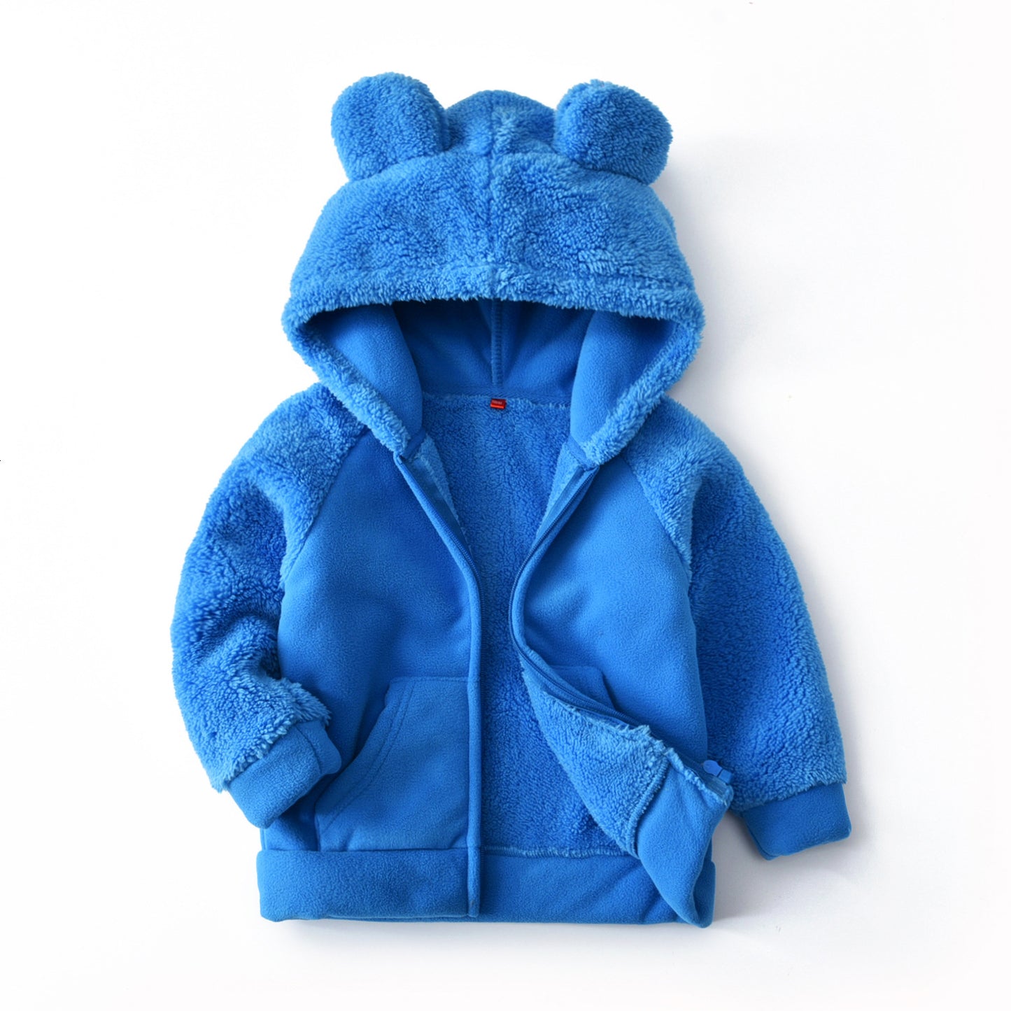 Kids Hooded Bear Fleece Jacket