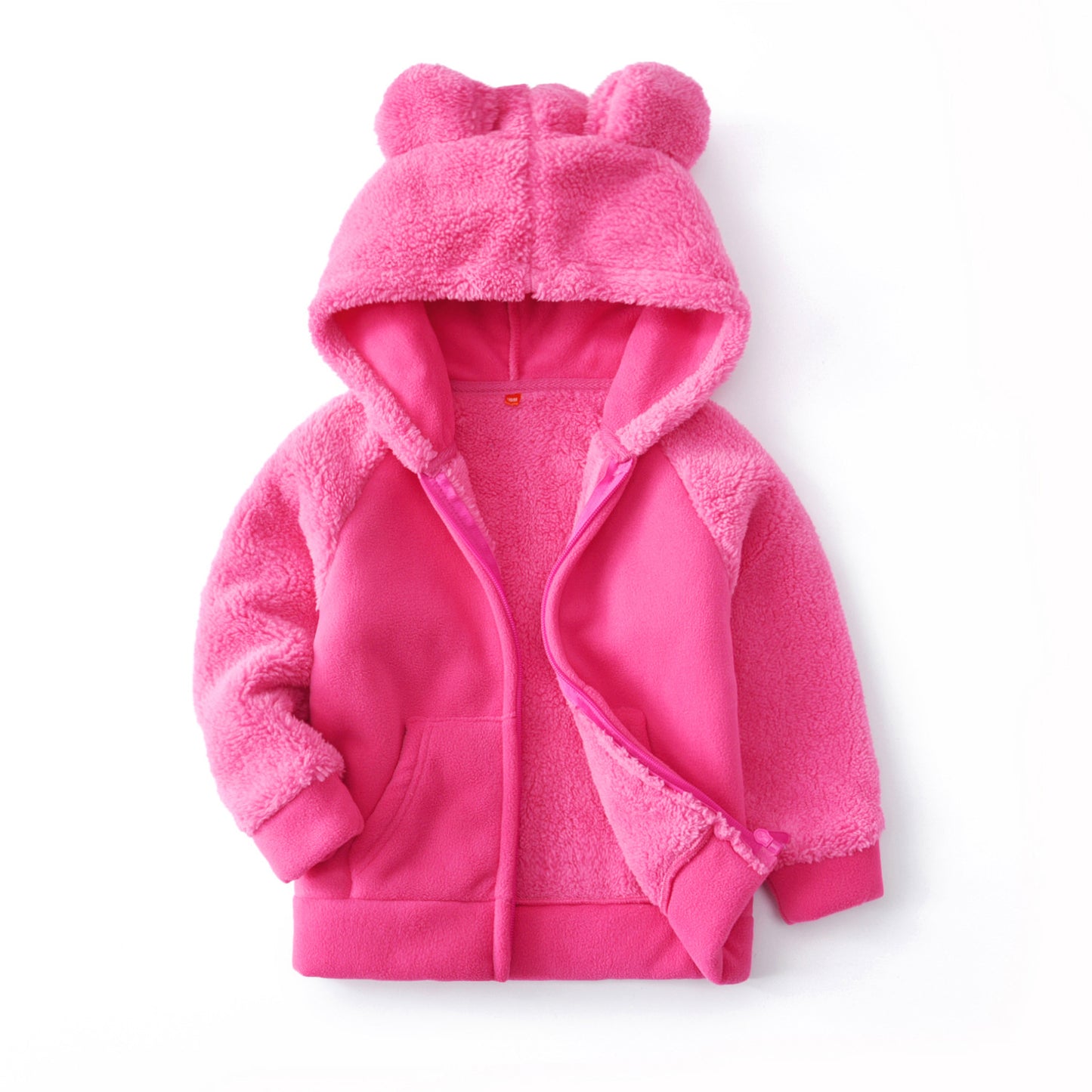 Kids Hooded Bear Fleece Jacket