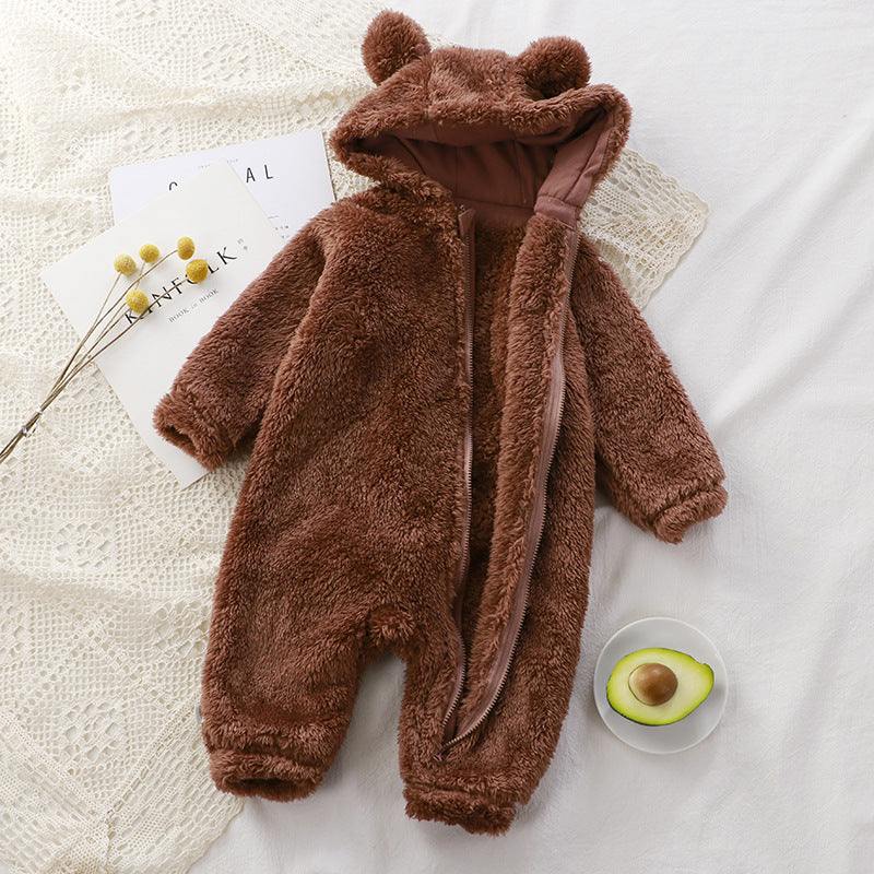 Baby Winter Newborn Warm Plush Romper One-Piece