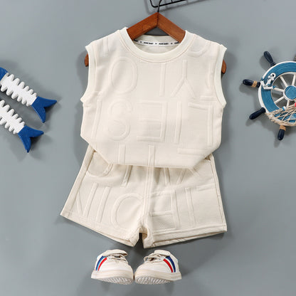 Children's Vest Western Style Loose Two Piece set
