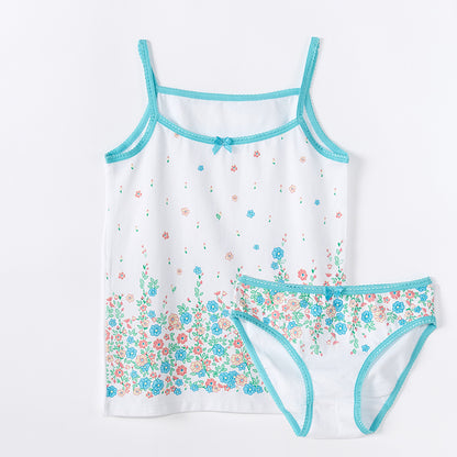 Loungewear Kids Sling Pajamas Two-piece Set